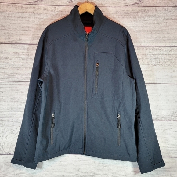 IZOD Soft Shell Fleece Interior Jacket Men's Dark Navy Blue Size Medium - Picture 1 of 5